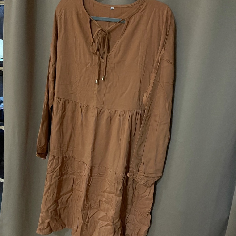 Light brown peasant dress